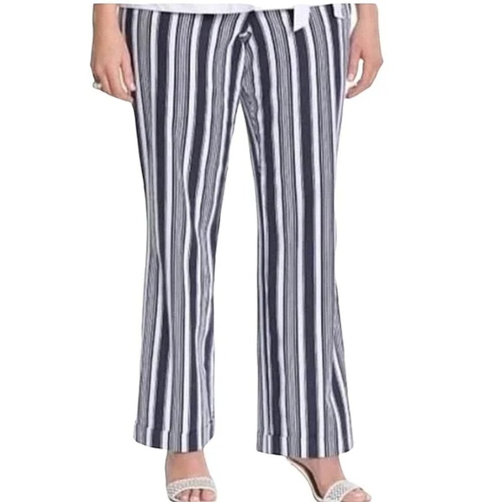 Lane Bryant Lena linen blend cuffed pants Sz 16
